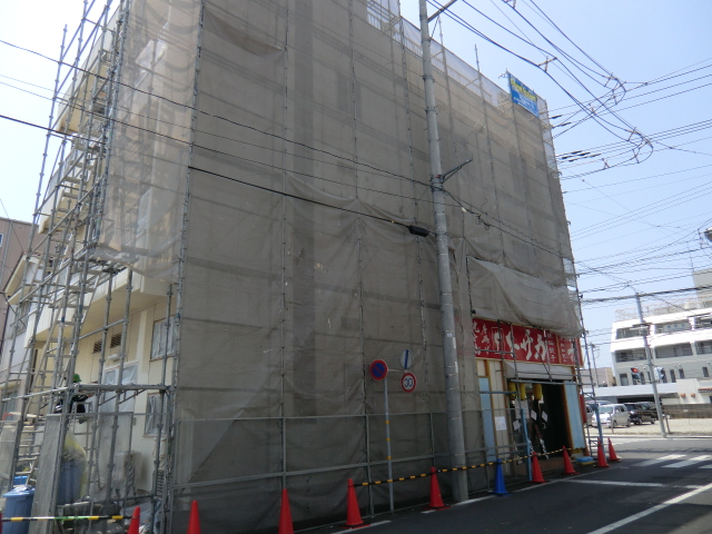 【現場レポート】 ひたちなか市 みくにやビル 外壁修繕塗装_d0176793_17305745.jpg
