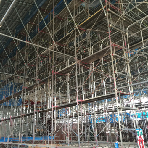 【現場レポート】  勝田工業高校体育館天井材撤去工事@ひたちなか市_d0176793_19302745.jpg